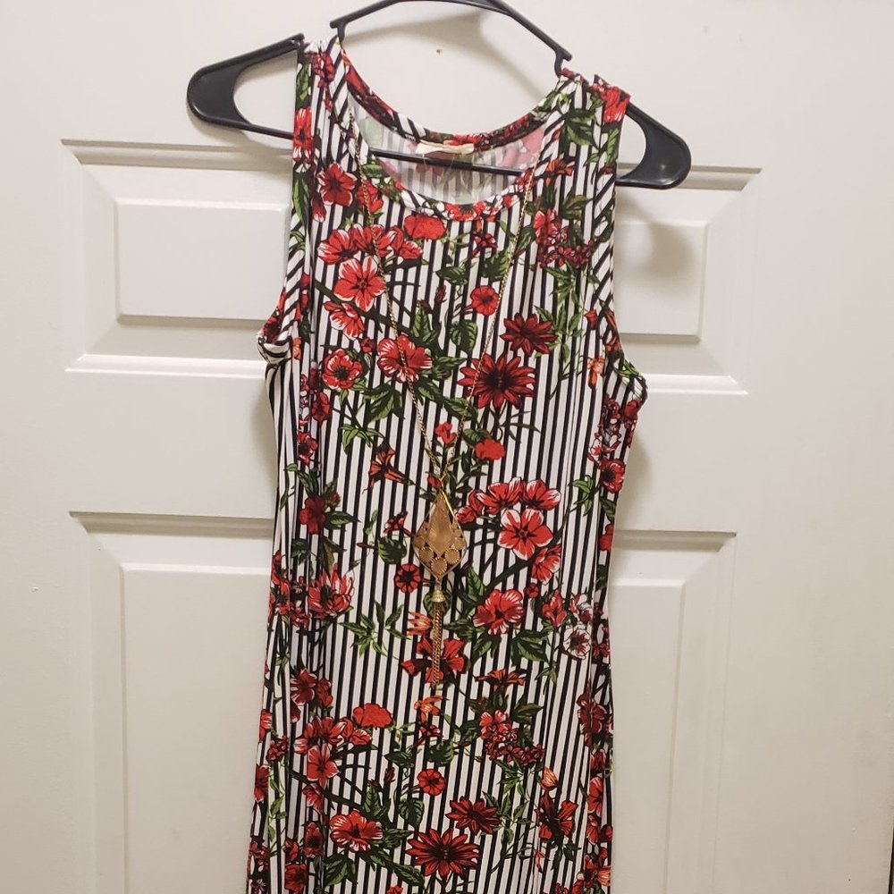 Floral Print Tight Fitting Summer Dress